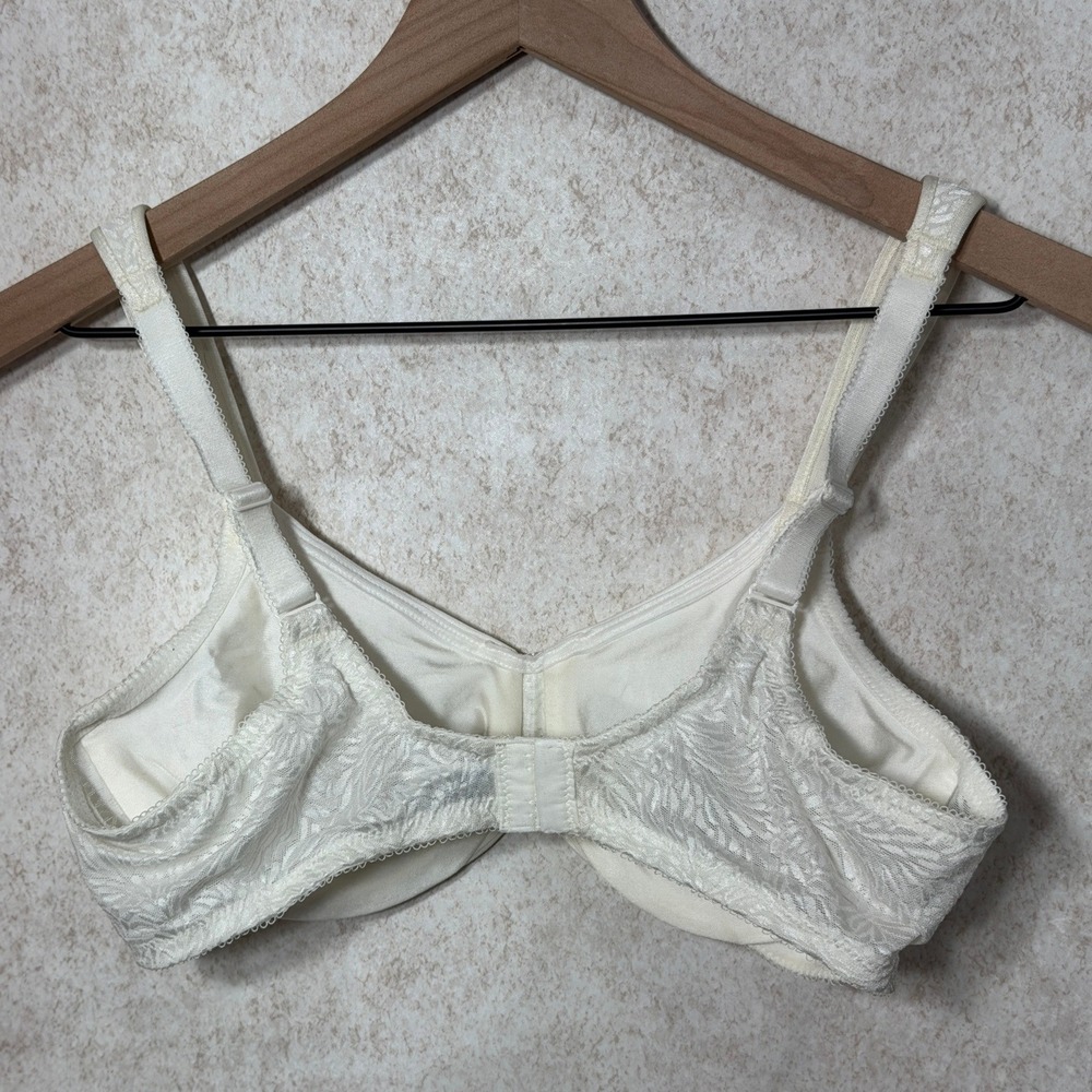 Wacoal Underwire‎ Bra 38C White Full Coverage 855367 Jacquard Unpadded Comfort - Picture 5 of 6